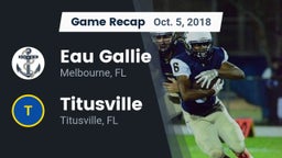 Recap: Eau Gallie  vs. Titusville  2018