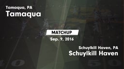 Matchup: Tamaqua vs. Schuylkill Haven  2016