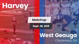 Matchup: Harvey vs. West Geauga  2018