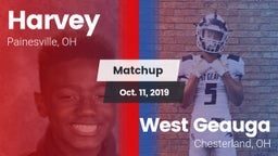 Matchup: Harvey vs. West Geauga  2019