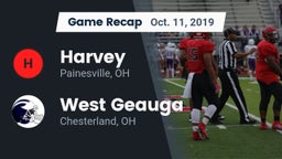 Recap: Harvey  vs. West Geauga  2019