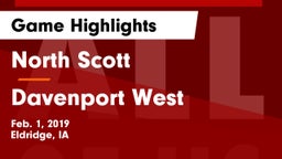 North Scott  vs Davenport West  Game Highlights - Feb. 1, 2019