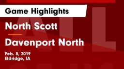 North Scott  vs Davenport North  Game Highlights - Feb. 8, 2019