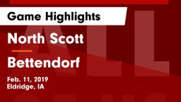 North Scott  vs Bettendorf  Game Highlights - Feb. 11, 2019