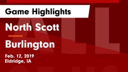 North Scott  vs Burlington  Game Highlights - Feb. 12, 2019