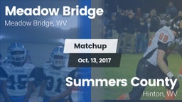 Matchup: Meadow Bridge vs. Summers County  2017