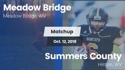 Matchup: Meadow Bridge vs. Summers County  2018