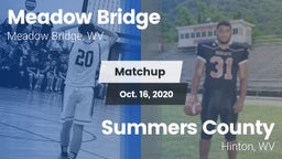 Matchup: Meadow Bridge vs. Summers County  2020