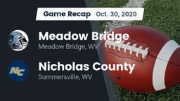 Recap: Meadow Bridge  vs. Nicholas County  2020