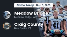 Recap: Meadow Bridge  vs. Craig County  2023