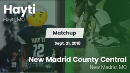 Matchup: Hayti vs. New Madrid County Central  2018