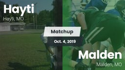 Matchup: Hayti vs. Malden  2019