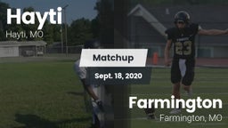 Matchup: Hayti vs. Farmington  2020