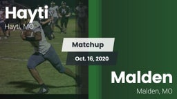 Matchup: Hayti vs. Malden  2020