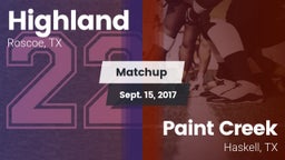 Matchup: Highland vs. Paint Creek  2017