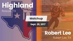 Matchup: Highland vs. Robert Lee  2017