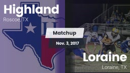 Matchup: Highland vs. Loraine  2017