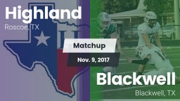 Matchup: Highland vs. Blackwell  2017