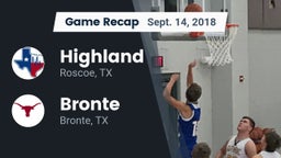 Recap: Highland  vs. Bronte  2018