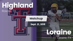 Matchup: Highland vs. Loraine  2018