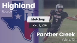 Matchup: Highland vs. Panther Creek  2018