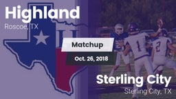 Matchup: Highland vs. Sterling City  2018