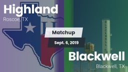 Matchup: Highland vs. Blackwell  2019