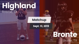 Matchup: Highland vs. Bronte  2019
