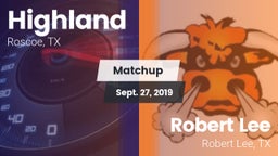 Matchup: Highland vs. Robert Lee  2019