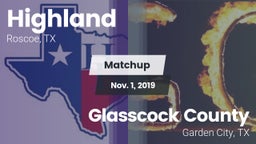 Matchup: Highland vs. Glasscock County  2019
