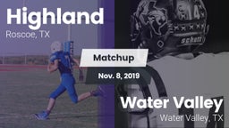Matchup: Highland vs. Water Valley  2019