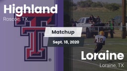 Matchup: Highland vs. Loraine  2020