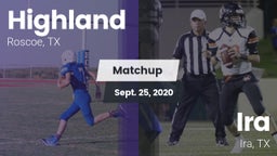 Matchup: Highland vs. Ira  2020