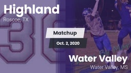 Matchup: Highland vs. Water Valley  2020