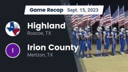 Recap: Highland  vs. Irion County  2023