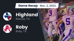 Recap: Highland  vs. Roby  2023