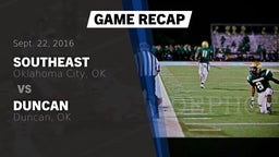 Recap: Southeast  vs. Duncan  2016