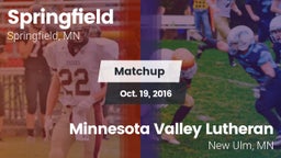 Matchup: Springfield vs. Minnesota Valley Lutheran  2016