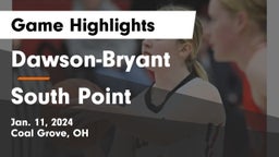 Dawson-Bryant  vs South Point  Game Highlights - Jan. 11, 2024