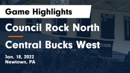 Council Rock North  vs Central Bucks West  Game Highlights - Jan. 18, 2022