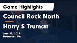 Council Rock North  vs Harry S Truman Game Highlights - Jan. 28, 2022