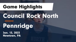 Council Rock North  vs Pennridge  Game Highlights - Jan. 13, 2023