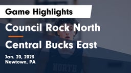 Council Rock North  vs Central Bucks East  Game Highlights - Jan. 20, 2023