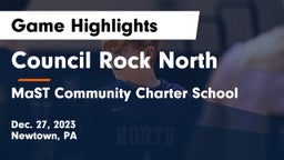 Council Rock North  vs MaST Community Charter School Game Highlights - Dec. 27, 2023