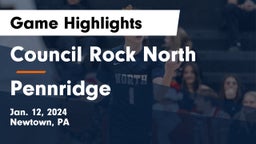 Council Rock North  vs Pennridge  Game Highlights - Jan. 12, 2024