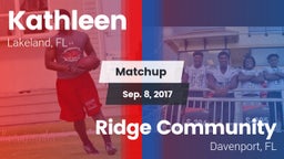 Matchup: Kathleen vs. Ridge Community  2017