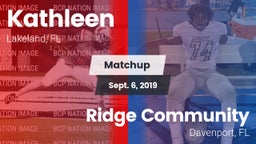 Matchup: Kathleen vs. Ridge Community  2019