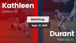 Matchup: Kathleen vs. Durant  2019