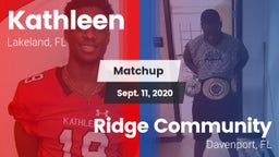 Matchup: Kathleen vs. Ridge Community  2020
