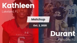 Matchup: Kathleen vs. Durant  2020